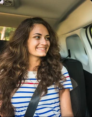 BlueCab vehicle ready for airport pickup and drop service.